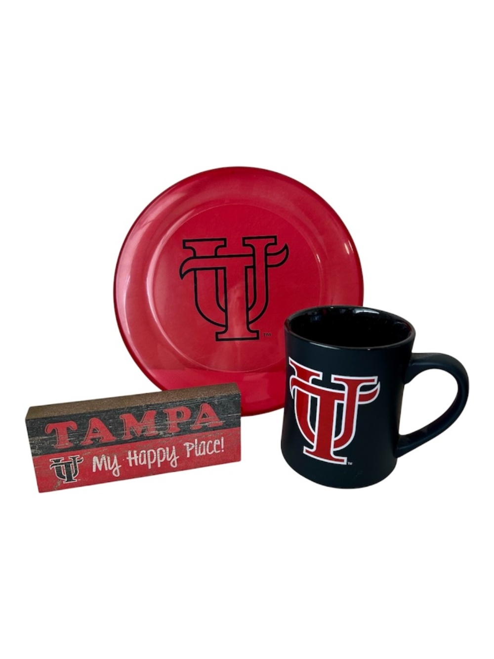 University of Tampa Mug Sign Frisbee - Set of 3 - College Campus Dorm Spirit